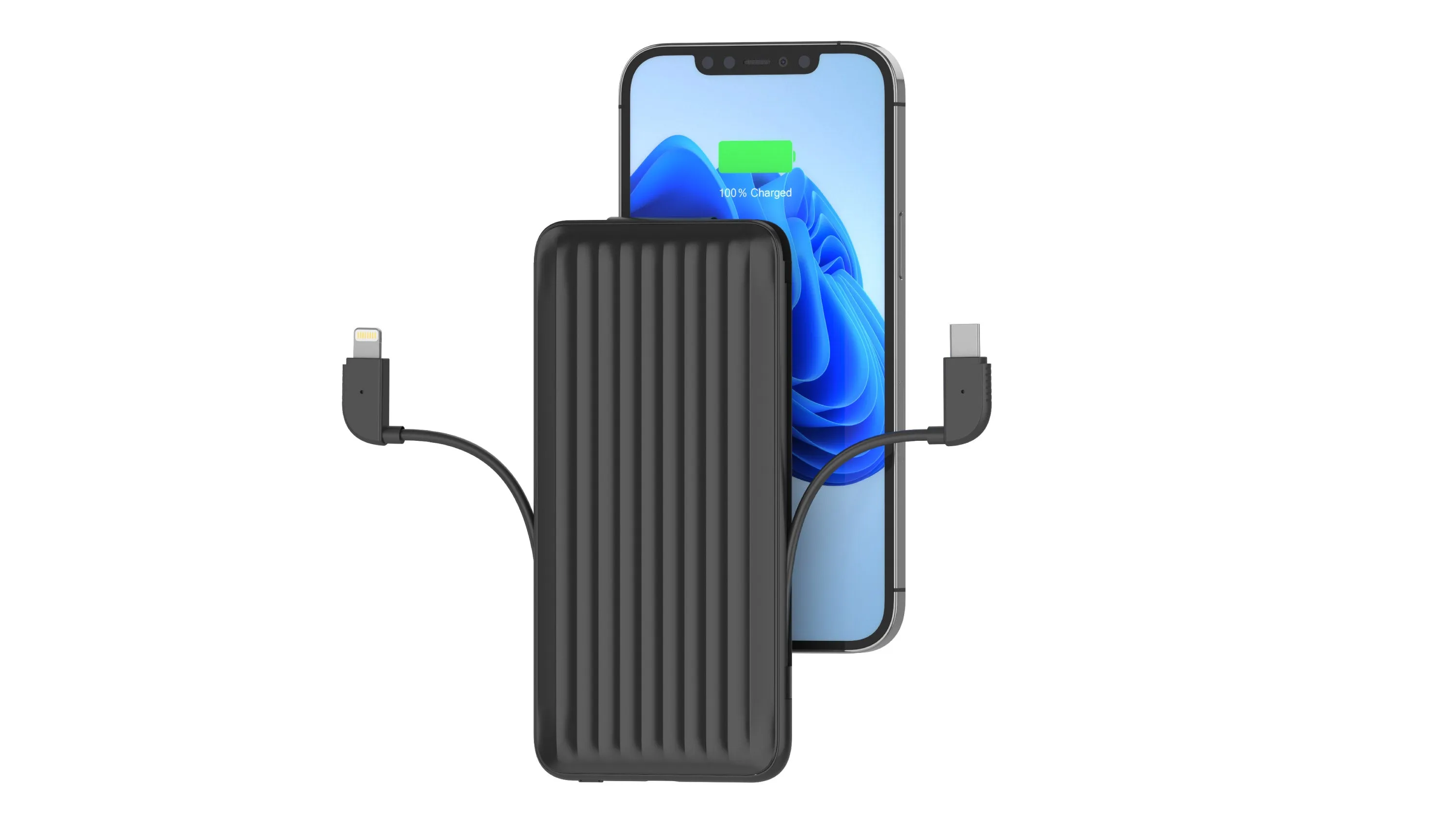 Journey Max | Portable Battery Pack | built in Lightning & USB C Cables