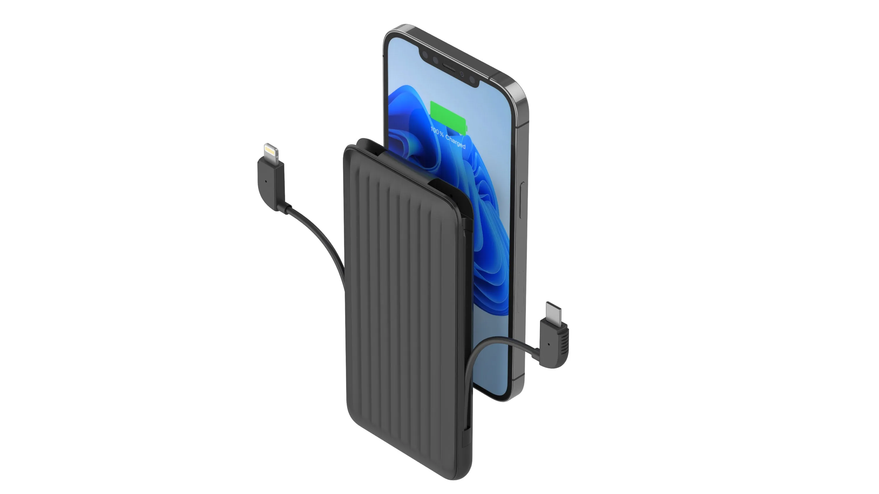 Journey Max | Portable Battery Pack | built in Lightning & USB C Cables