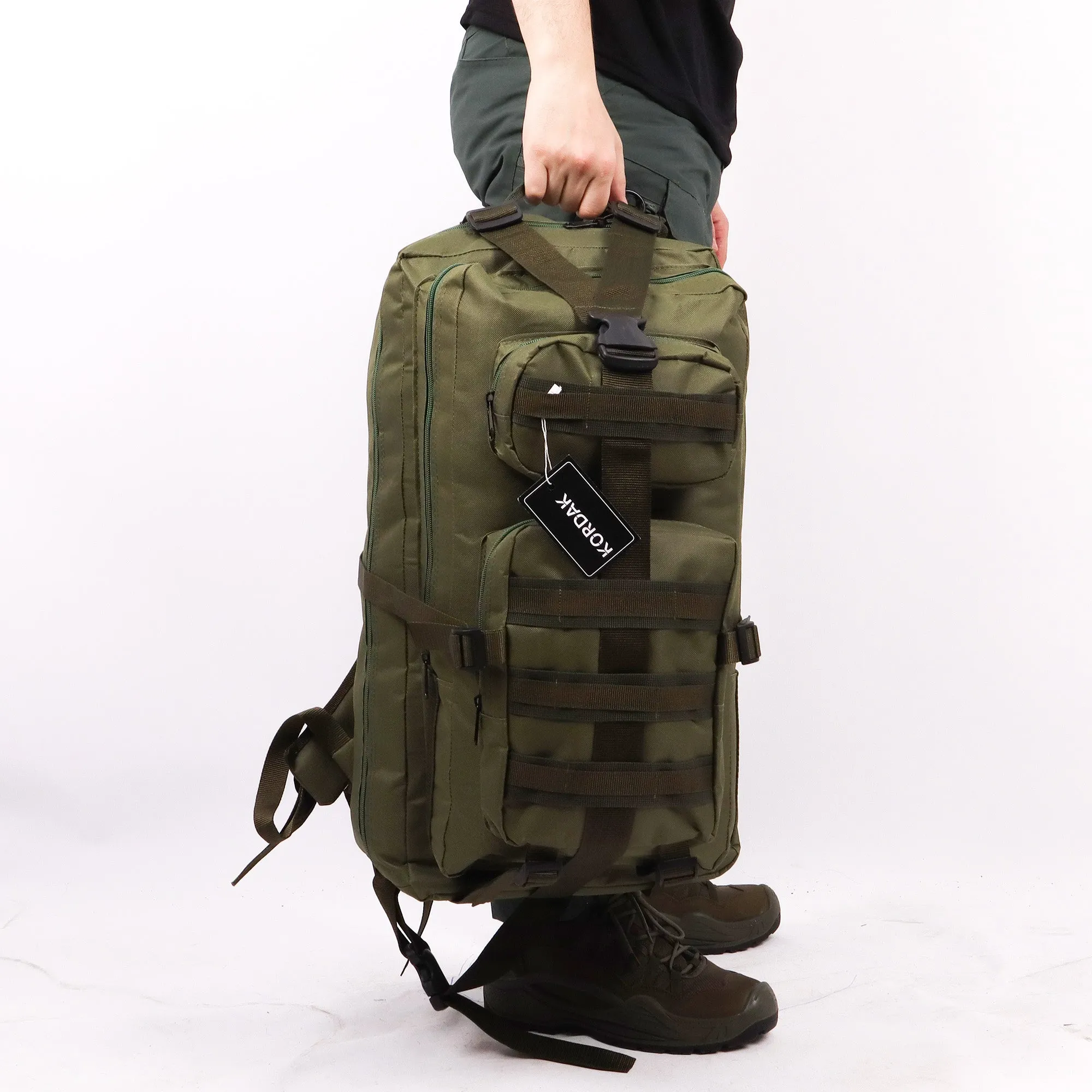 Khaki Vertical Design Camping Mountaineer Backpack - 65 Liter Bag