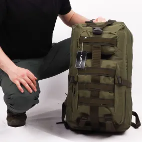 Khaki Vertical Design Camping Mountaineer Backpack - 65 Liter Bag