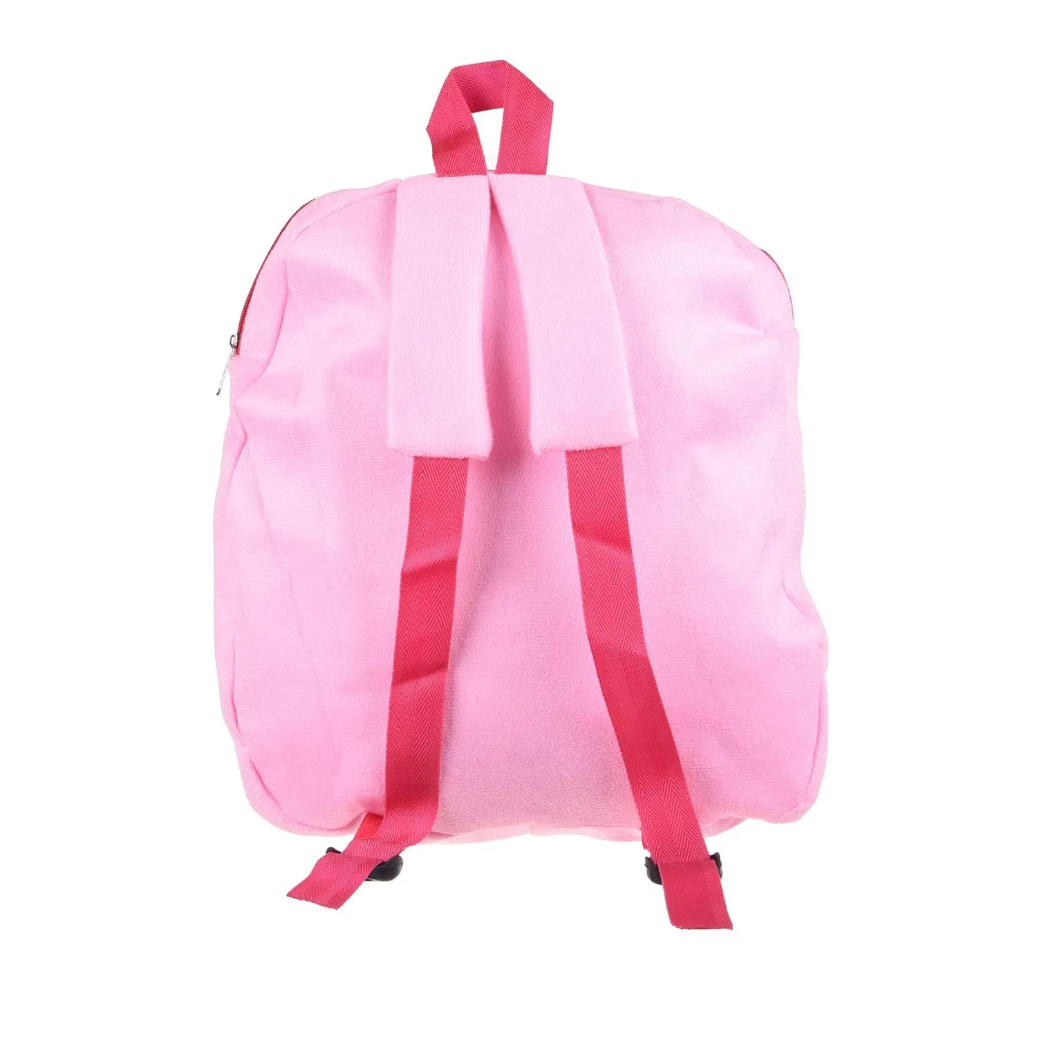 Kuber Industries Disney Princess School Bag | Velvet Kids School Bags | Student Bookbag | School Bag for Girls & Boys | School Backpack for Kids | Single Compartments | Pink