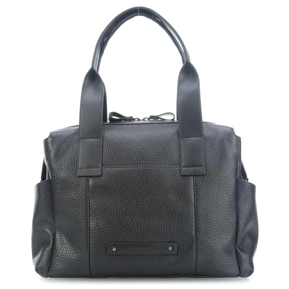 Kym Leather Nappy Bag - Black