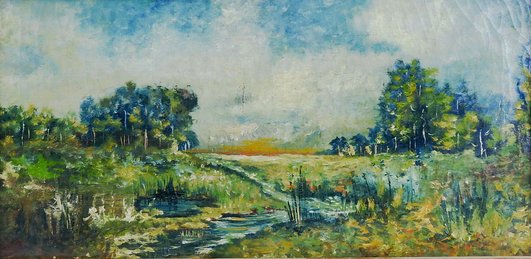 Landscape In Blue Painiting