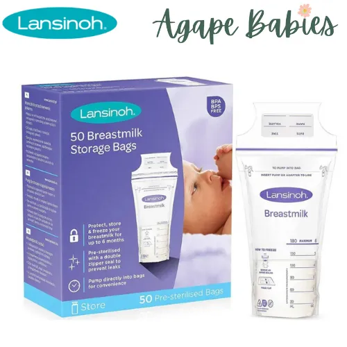 Lansinoh Breastmilk Storage Bags (50pcs, UK Version) (New and Improved)