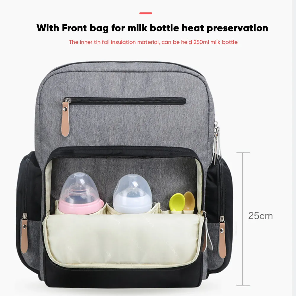 Large Capacity Diaper Bag Fashion Travel Backpack for Mom and Dad