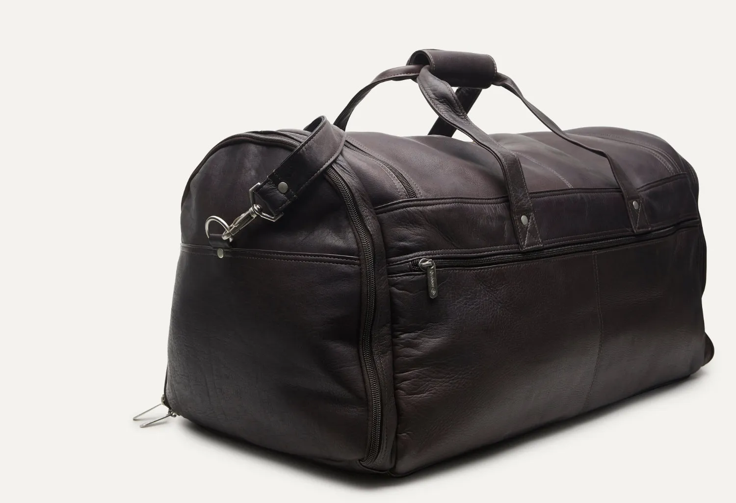 Large Multi-Pocket Duffle - Cafe Brown