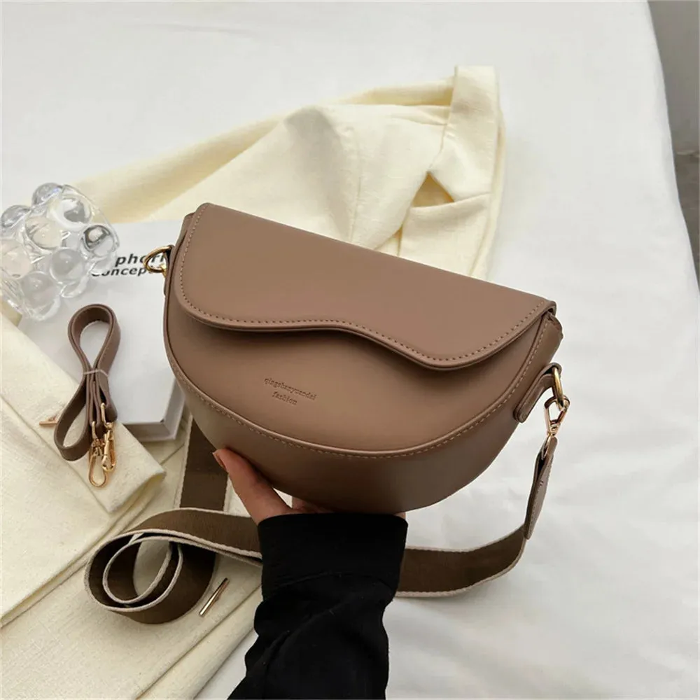 Leather Saddle Armpit Bags for Women Versatile Shoulder Crossbody Bag