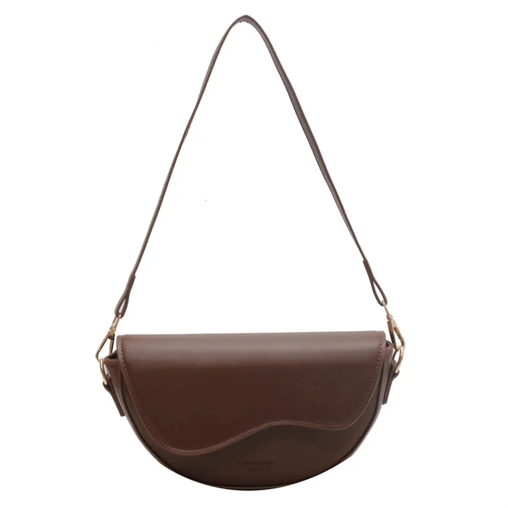 Leather Saddle Armpit Bags for Women Versatile Shoulder Crossbody Bag