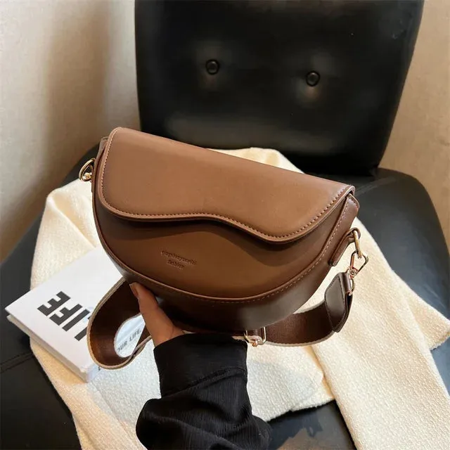 Leather Saddle Armpit Bags for Women Versatile Shoulder Crossbody Bag