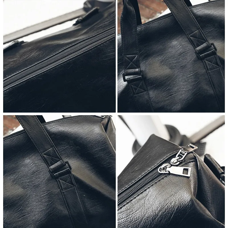 Leather Sport Travel Duffle Bag