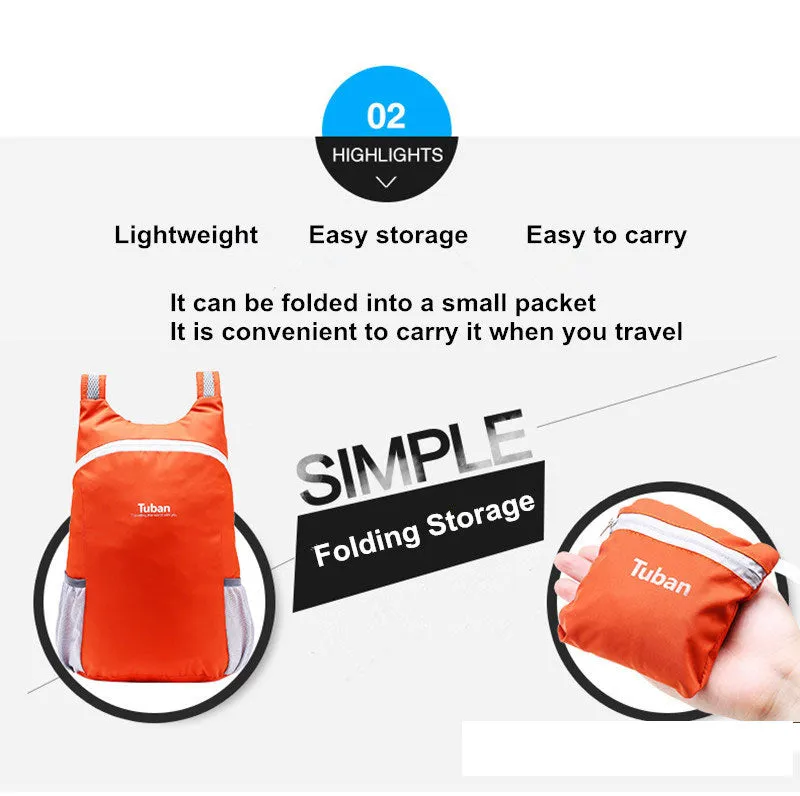 Lightweight Nylon Foldable Backpack Waterproof