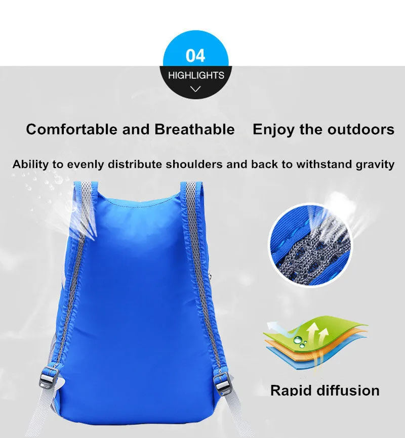 Lightweight Nylon Foldable Backpack Waterproof