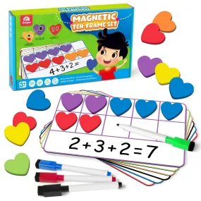 Love Shape Magnetic Ten-Frame Set