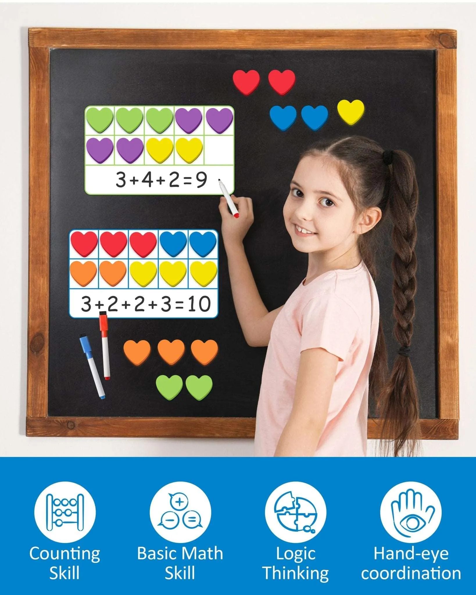 Love Shape Magnetic Ten-Frame Set