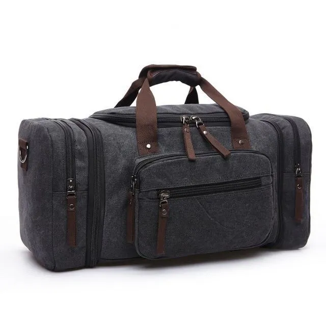 Men's Carry On Canvas Travel Duffel Bag