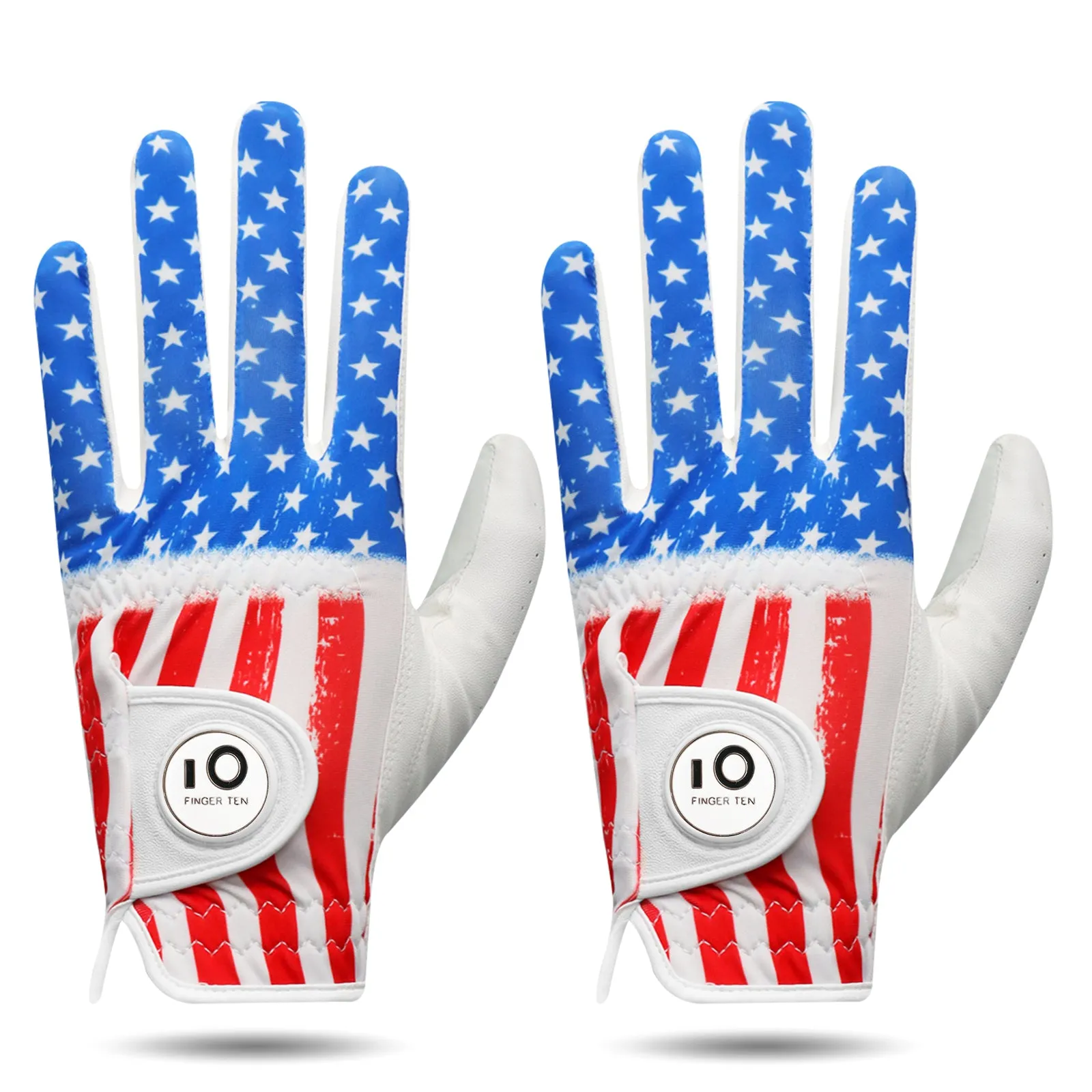 Men's Golf Gloves USA Star All Weather Grip Value 2 Pack