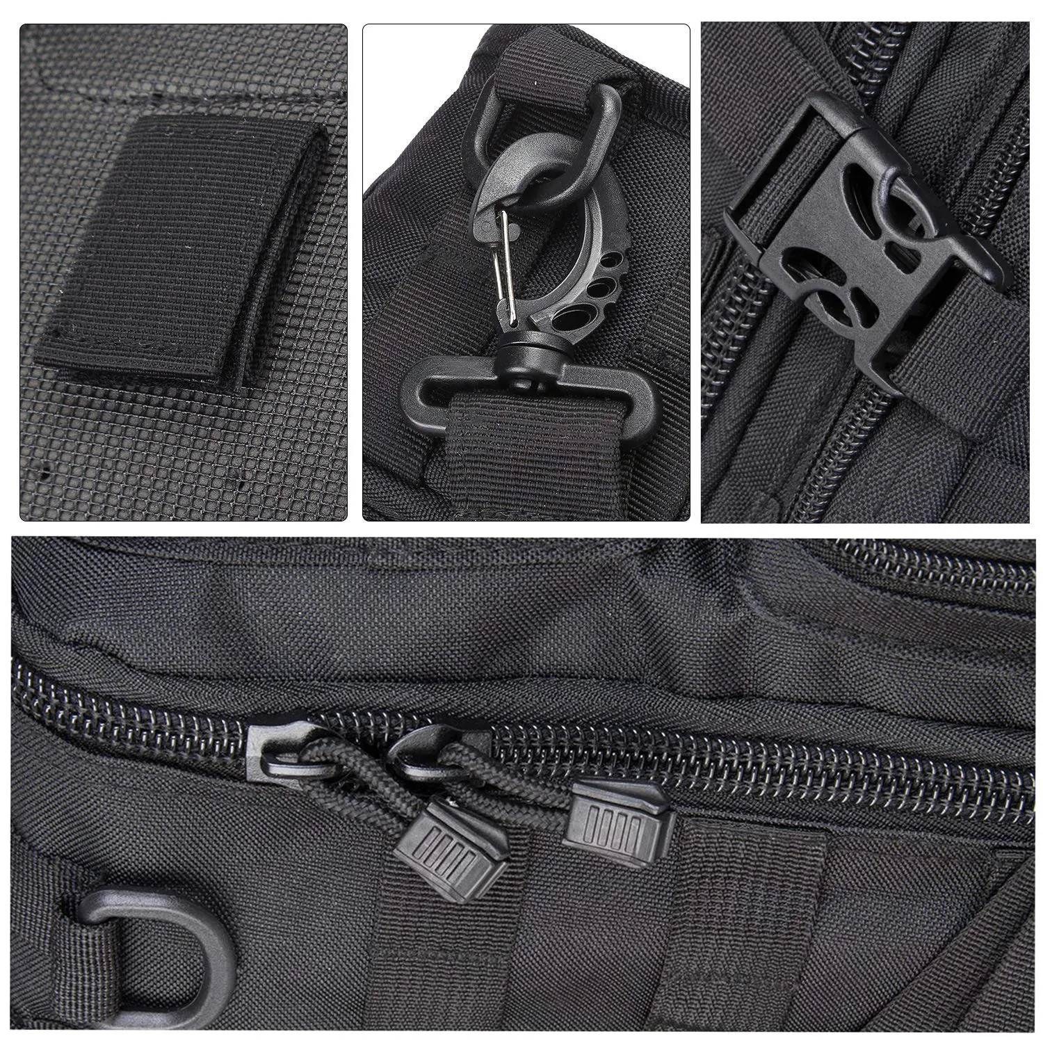 Military-Grade Tactical Sling Bag - Pythons Grain Black 13.8"