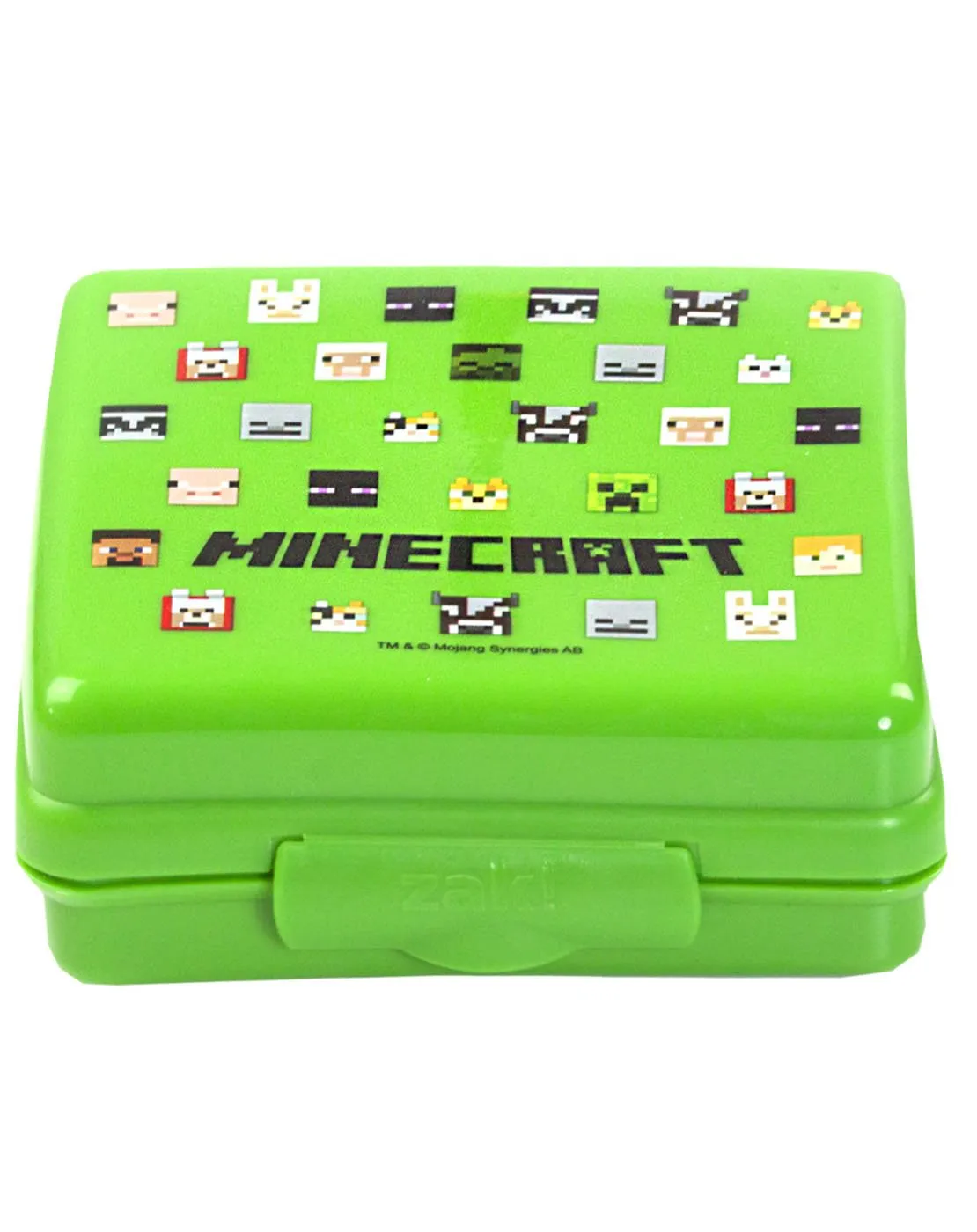 Minecraft Creeper Face Lunch Bag Set (Lunch Box, Water bottle, Snack Pot) - Green