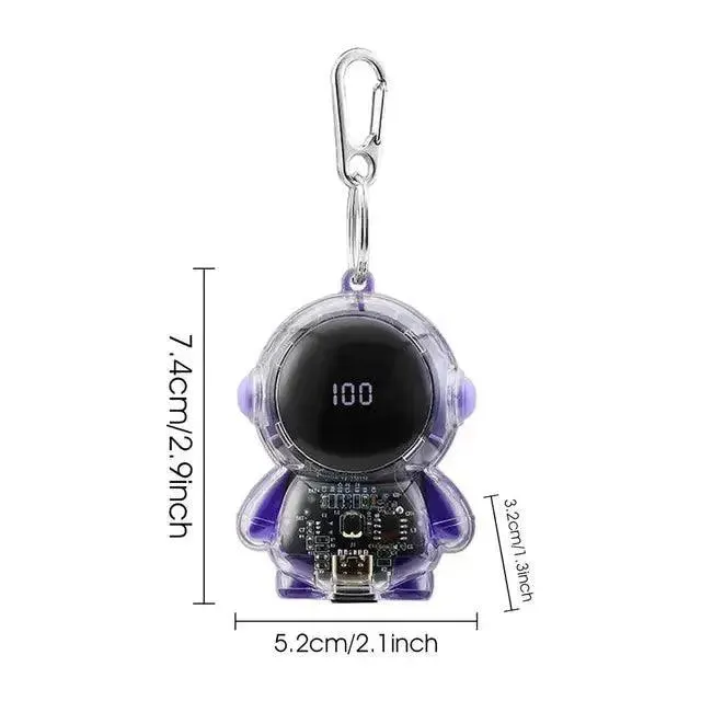 Mini Astronaut Keychain Power Bank