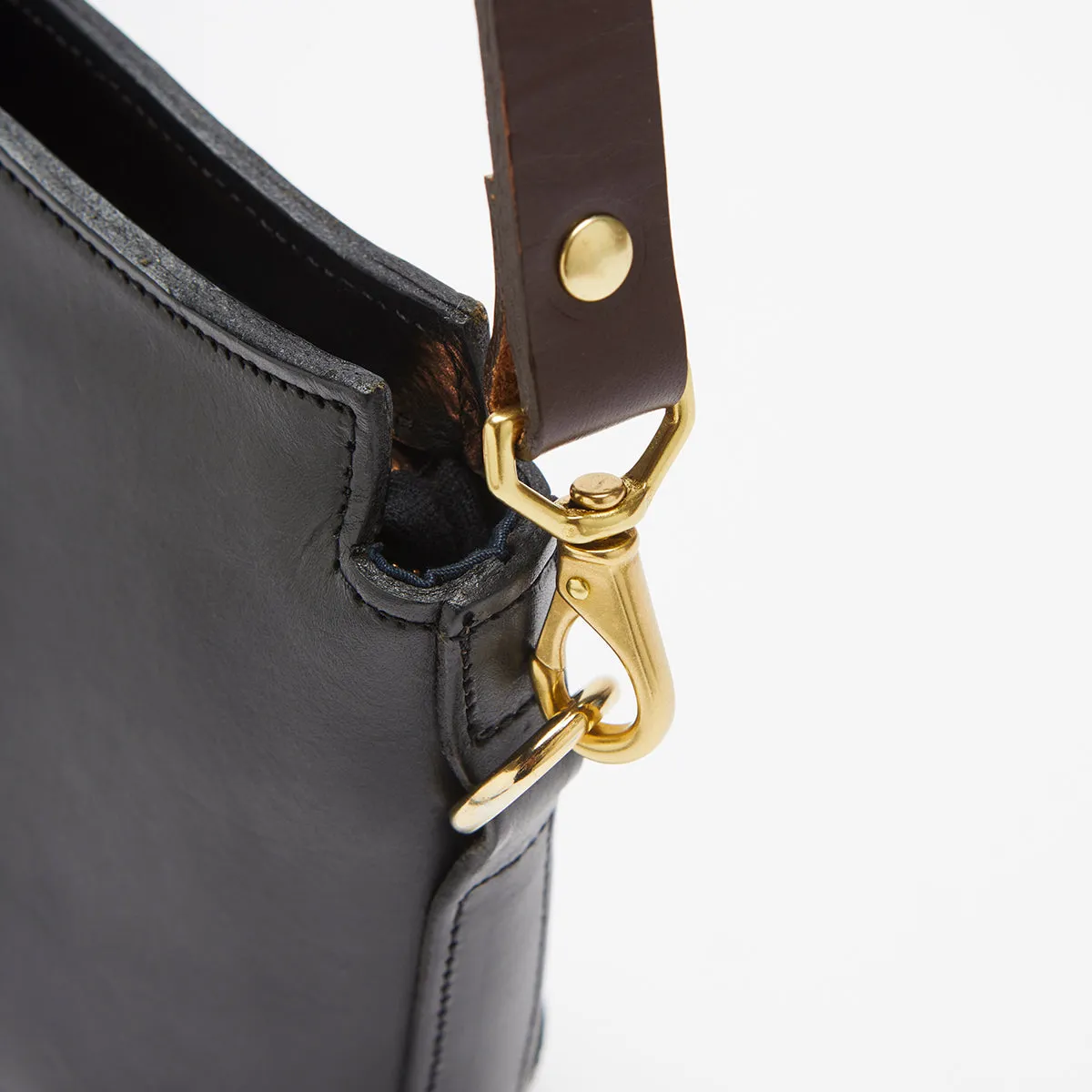 Mini Elwin Leather Handbag Black