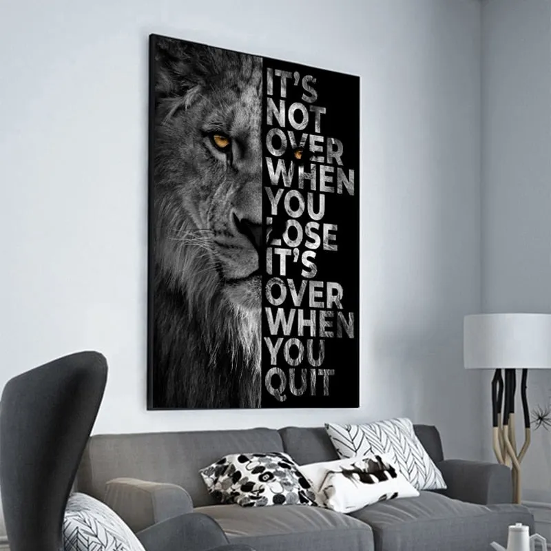 Motivational Lion Canvas