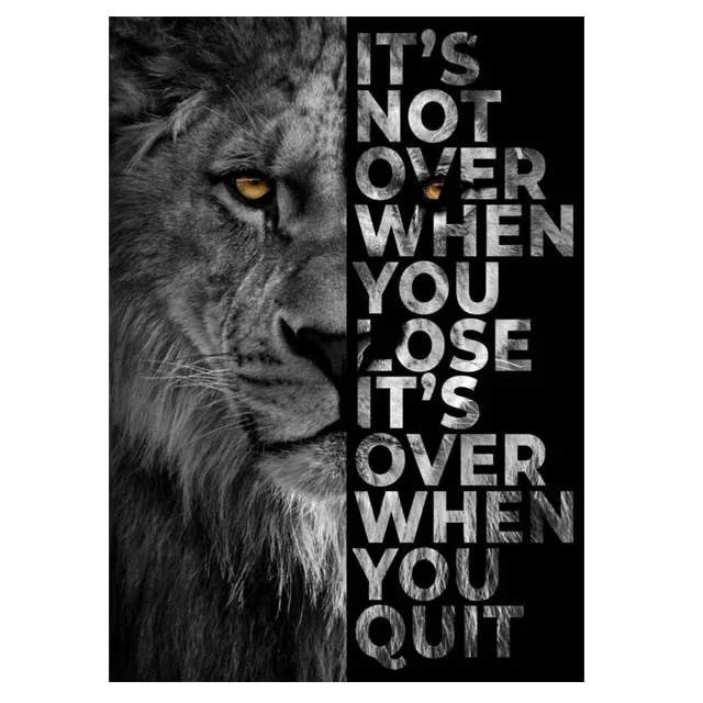 Motivational Lion Canvas