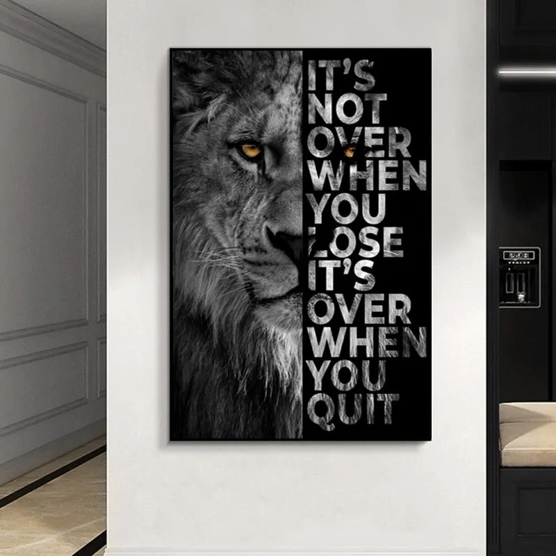 Motivational Lion Canvas