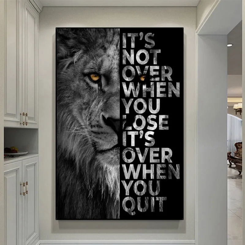 Motivational Lion Canvas