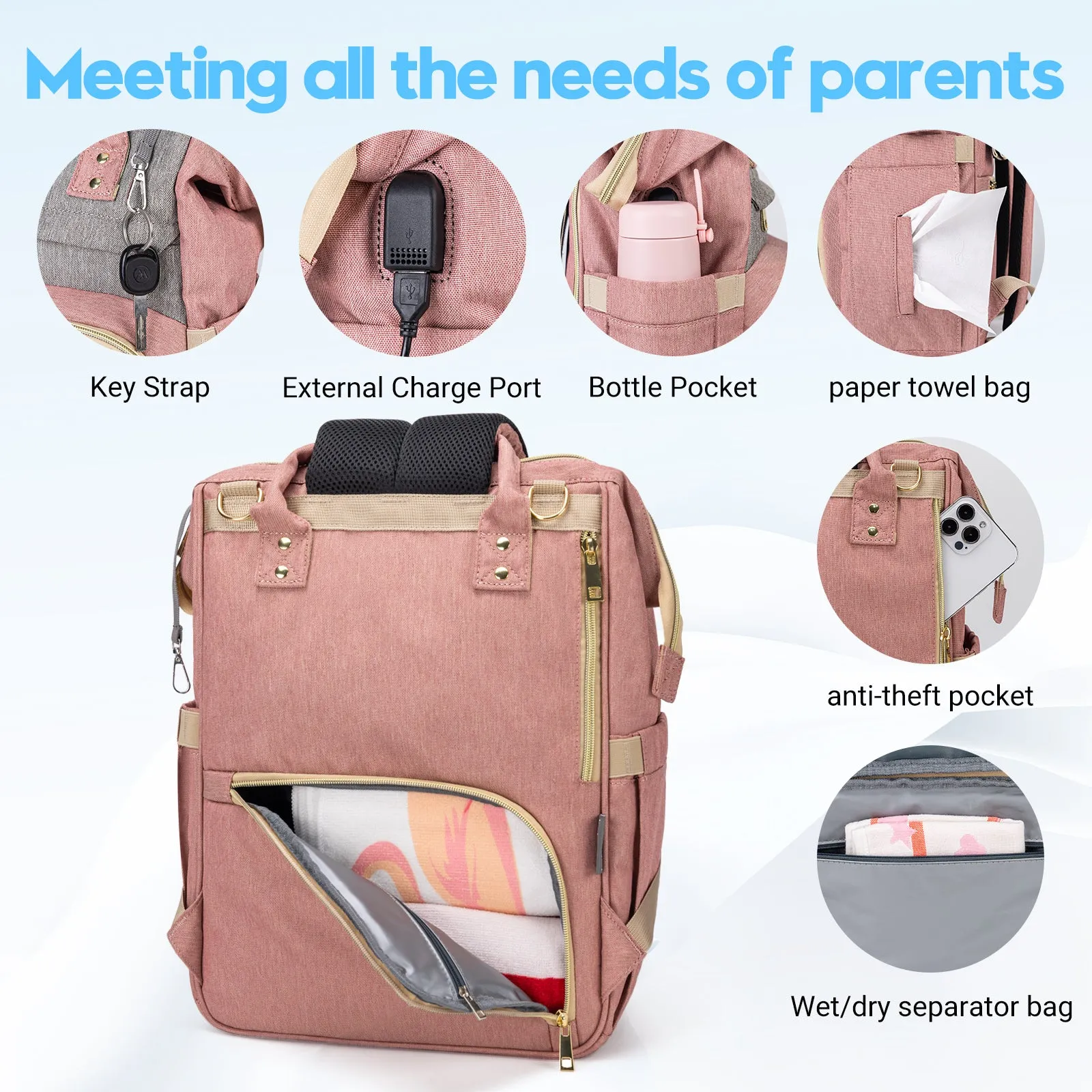 Multifunction Mommy Backpack Baby Diaper Bags MMB-5