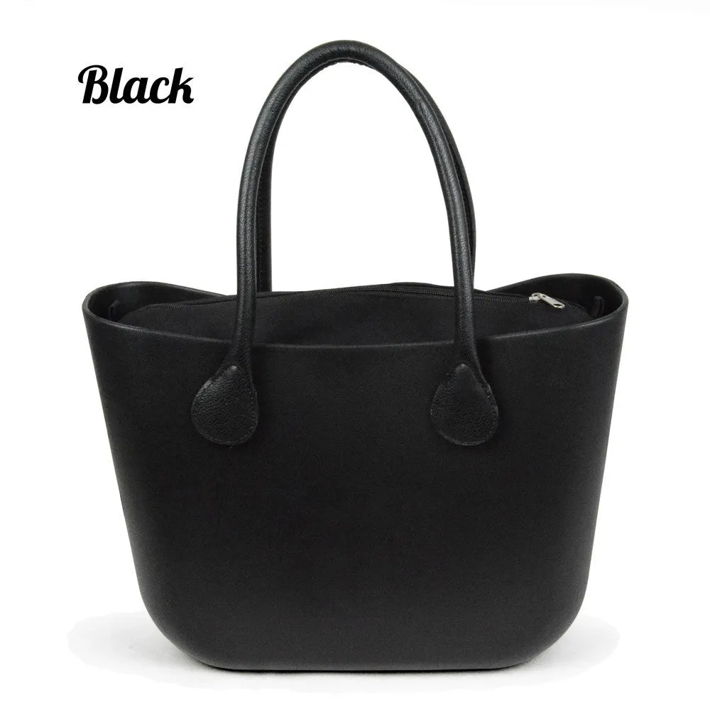 New O lady handbag Candy women's bags Nice silicone O rubber bagoutside EVA bag Rubber bags DIY without logo