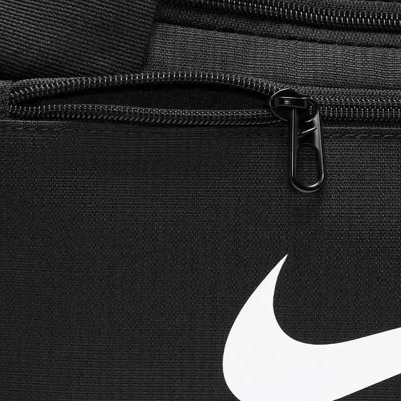 NIKE Brasilia Duffle Bag (Black/Black/White)