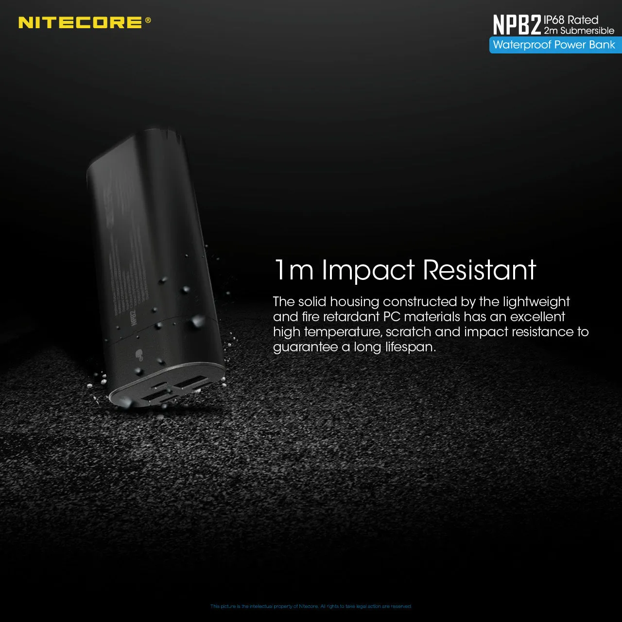 NITECORE WATERPROOF POWERBANK 10,000MAH (NPB2)