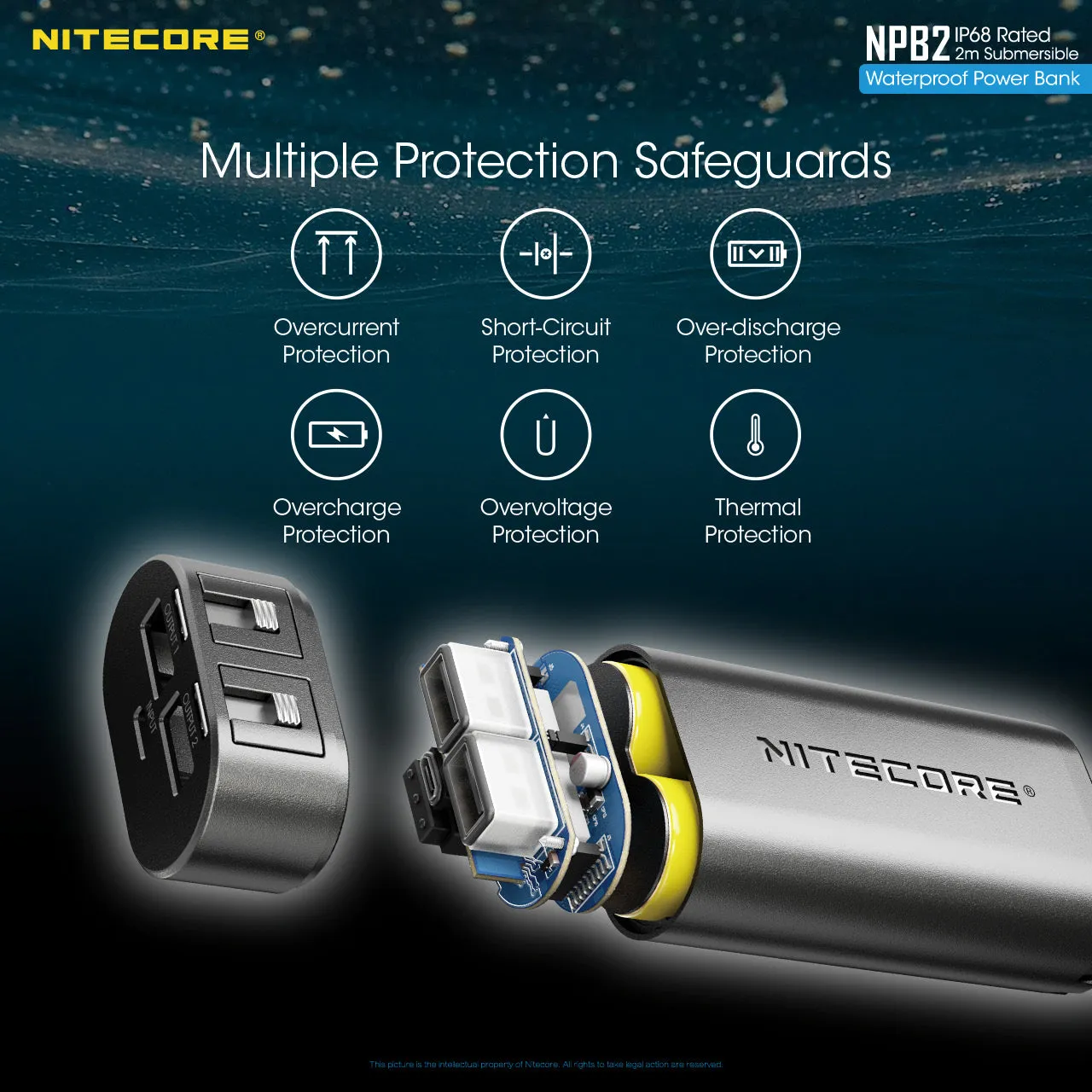 NITECORE WATERPROOF POWERBANK 10,000MAH (NPB2)