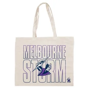 NRL Canvas Tote Bag - Melbourne Storm - Re-Useable Carry Bag