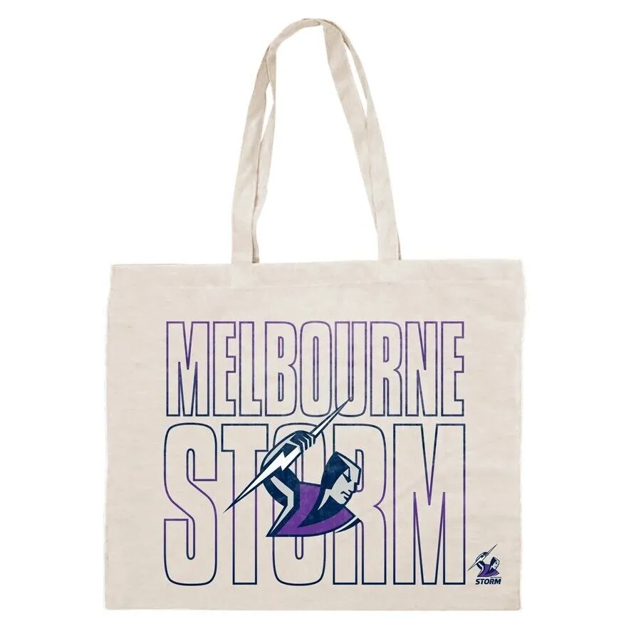 NRL Canvas Tote Bag - Melbourne Storm - Re-Useable Carry Bag