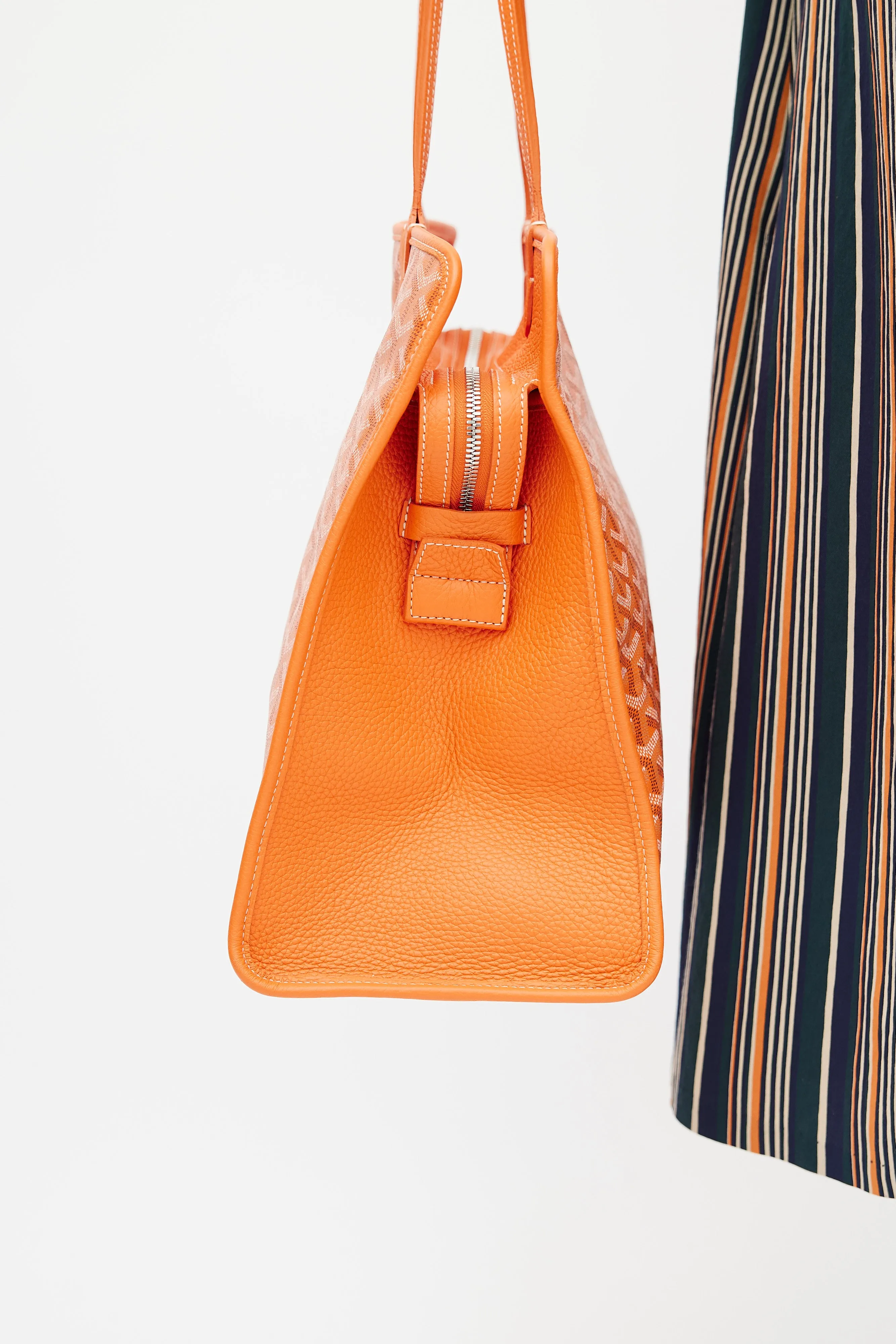 Orange Canvas & Leather Monogram Hardy PM Bag