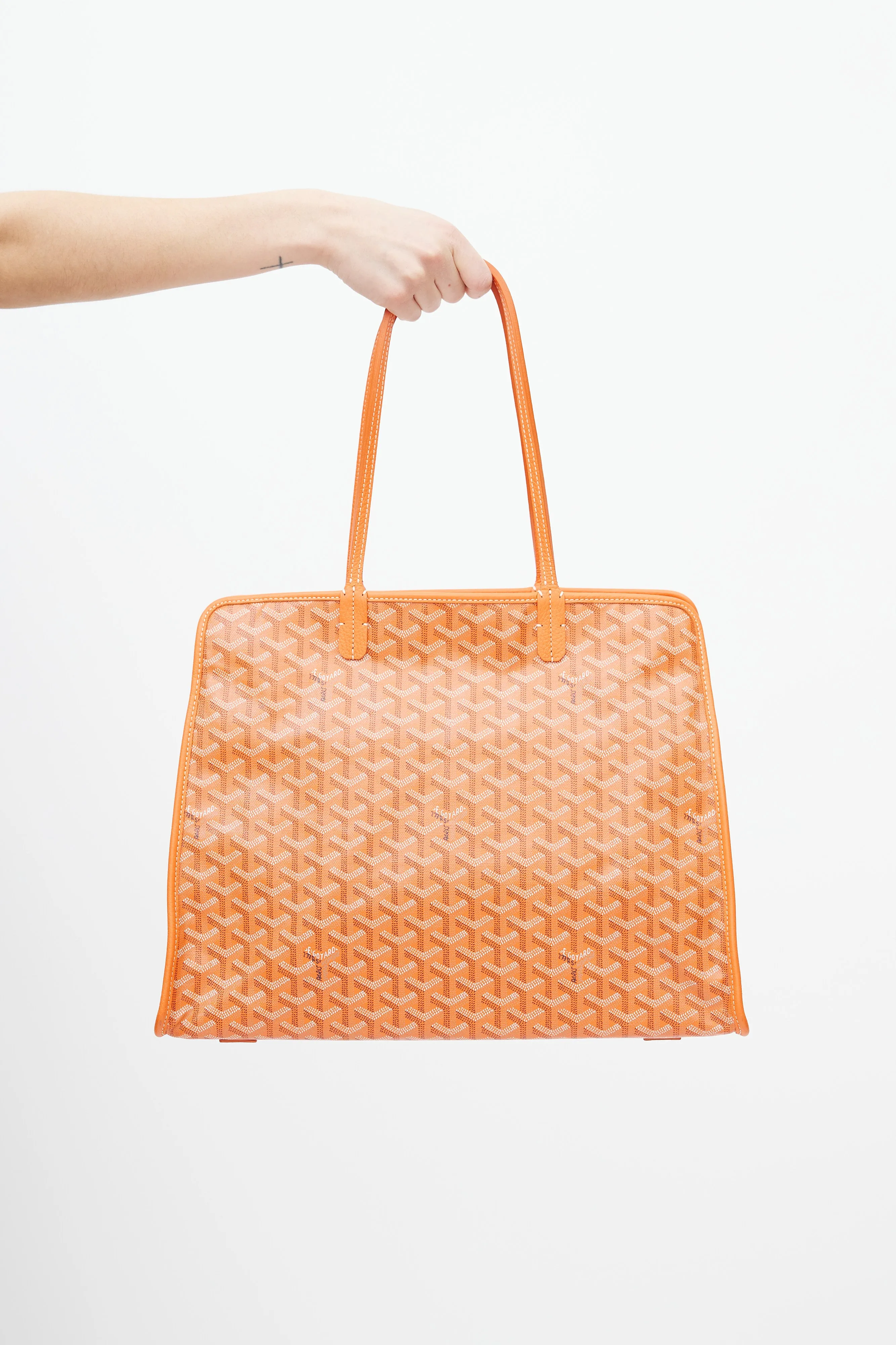 Orange Canvas & Leather Monogram Hardy PM Bag