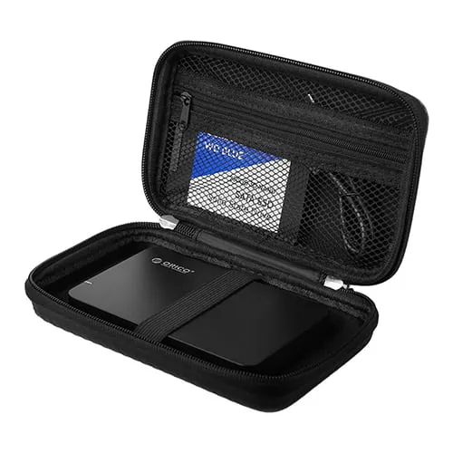 Orico 2.5 Inch Hard Drive Carbon Fibre Medium Storage Bag - Black / Grey