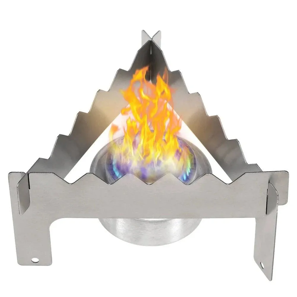 Outdoor Ultralight Folding Titanium Pot Stand Titanium Mini Alcohol Stove Burner for Outdoor Hiking Picnic Camping Stove