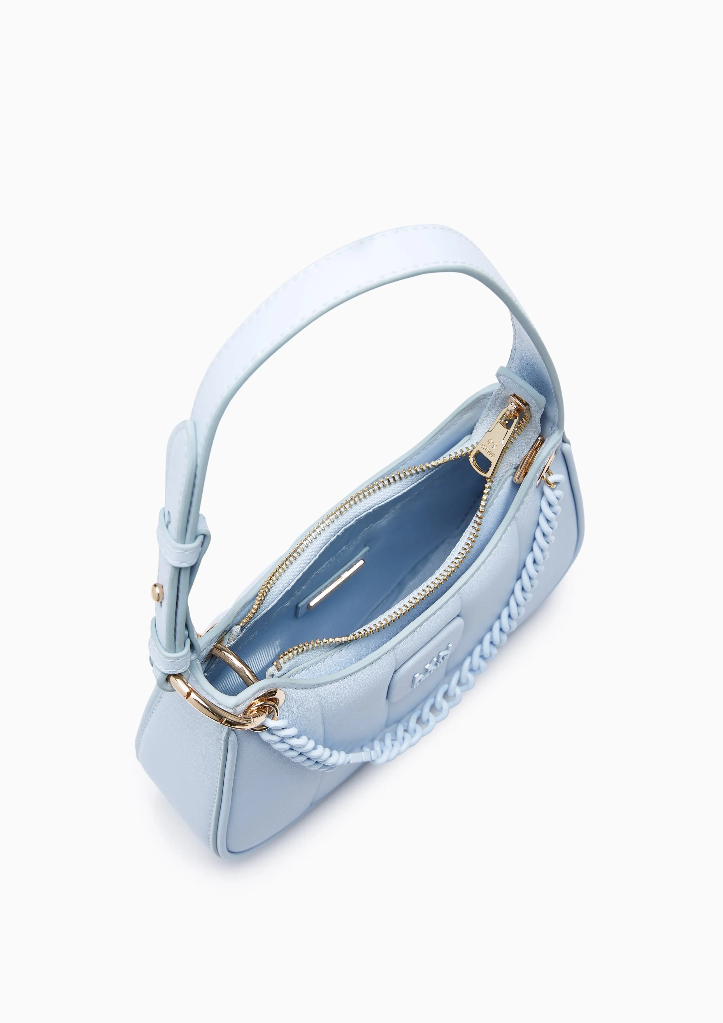 Patti Saddle Crossbody Bag - Light Blue