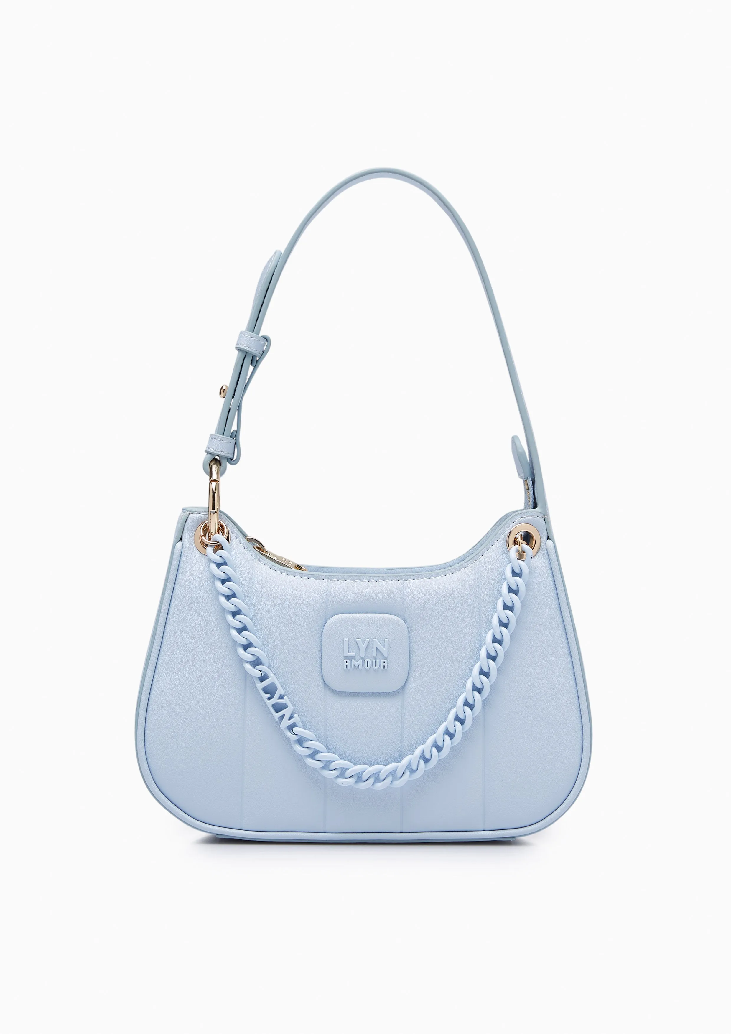 Patti Saddle Crossbody Bag - Light Blue