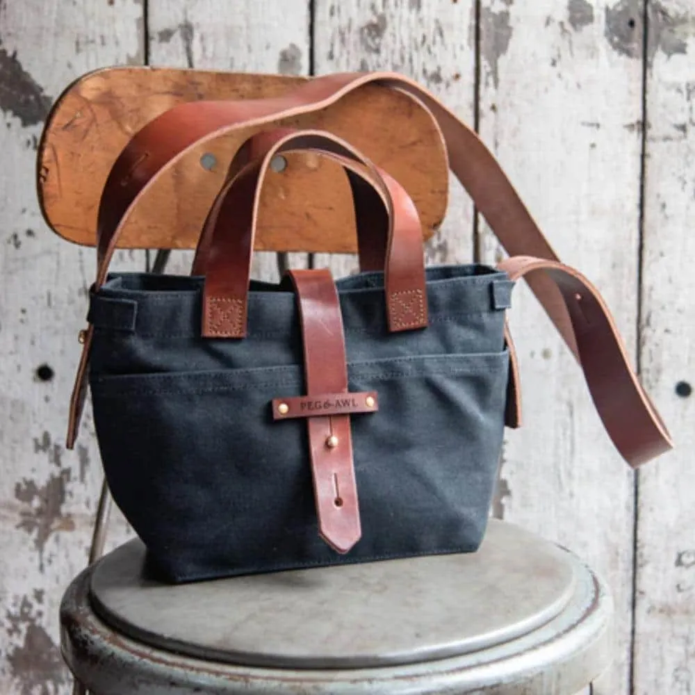 Peg and Awl Tote Bag - Mini Waxed Canvas Tote