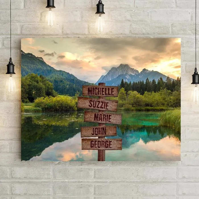 Personalized Breathtaking Mountain Premium Canvas