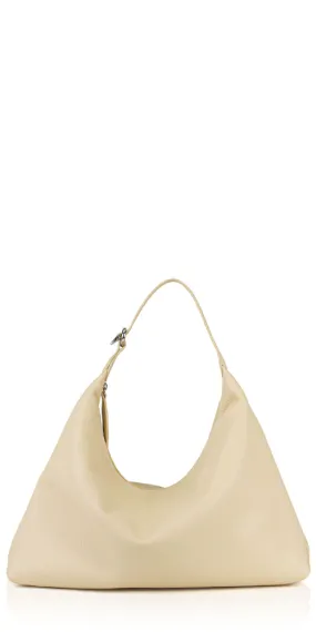 Pillow Shoulder Bag Almond Leather