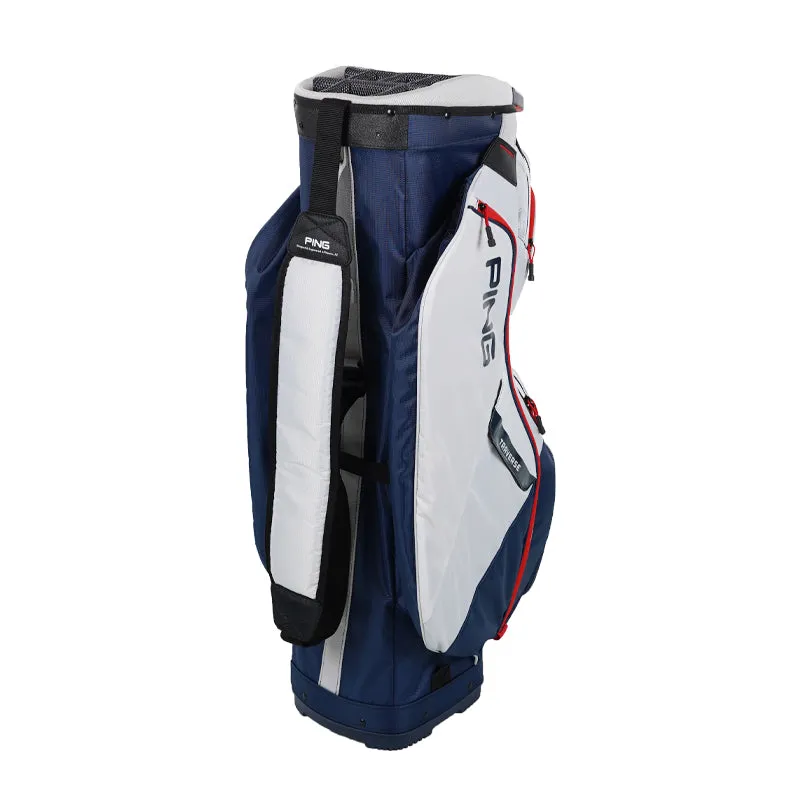 PING Traverse 214 Cart Bag (Platinum/Navy/Red)