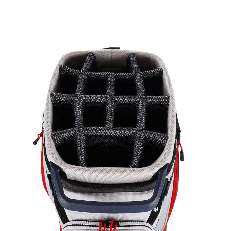 PING Traverse 214 Cart Bag (Platinum/Navy/Red)