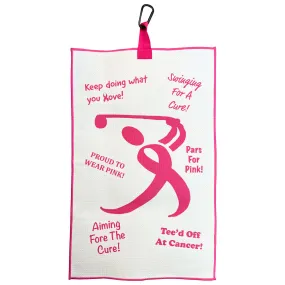 Pink Ribbon Waffle Golf Towel