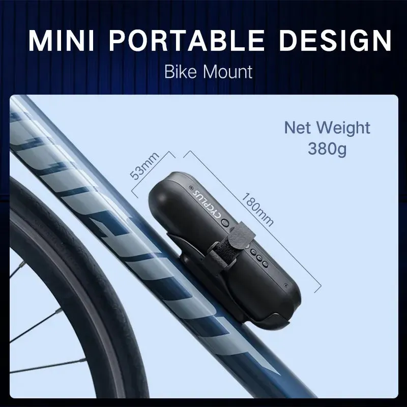 Portable Bike Electric Mini Bicycle/Car/Motorbike Pump & USB Power Bank & Torch Fits In Water Bottle Cage