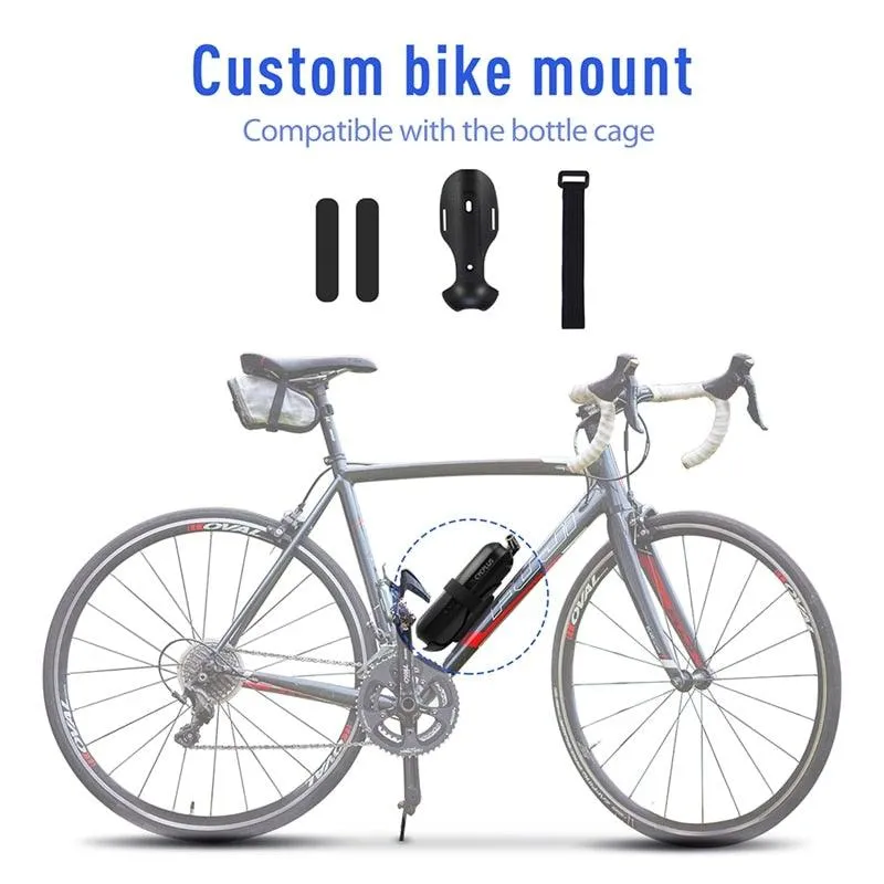 Portable Bike Electric Mini Bicycle/Car/Motorbike Pump & USB Power Bank & Torch Fits In Water Bottle Cage