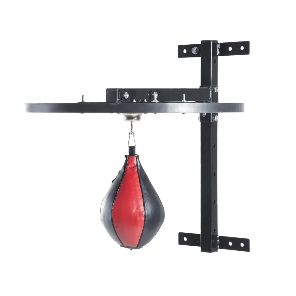 Punching Boxing Workout Speedball Platform Punch Bag Frame Swivel Bracket MMA Exercise Training Workout W/Ball-Red/Black